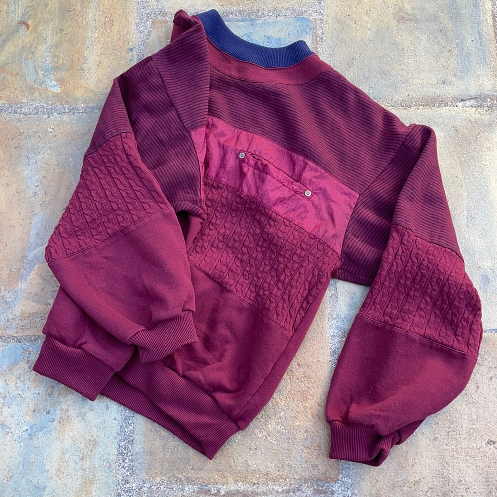 Vintage 1980s mixed material sweatshirt